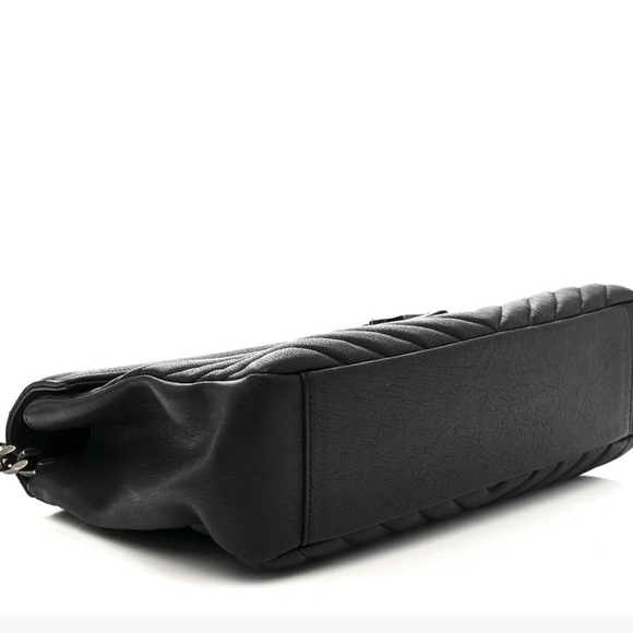 Yves Saint Laurent Large College Chevron Shoulder Bag, with Silver Hardware - Picture 3 of 16